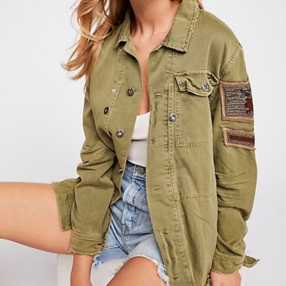 FREE PEOPLE Military Shirt Jacket - Picture 9 of 9